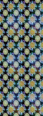 Doodle tarzı. Renkli mavi ve tarafsız bir desen. Mavi ve nötr renklerde çiçekler. Tekstil ve kapak tasarımı için mükemmel. El çizimi pürüzsüz sonbahar çiçekleri deseni.