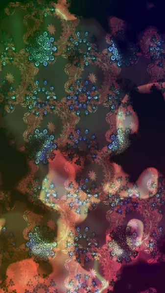 Raster Çiçek İllüstrasyonu 'nun şirin tekstili. Kahverengi renkli etnik çiçeklerle zarif bir eskiz deseni..