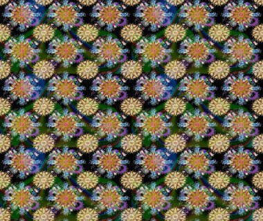 Suluboya çiçekli çiçek deseni. Raster illüstrasyonu. Bej renkli güzel tekstil.