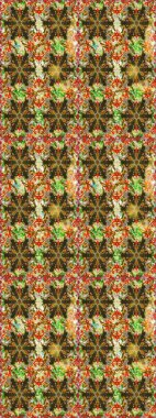 Kahverengi renkli ve altın elementli klasik, pürüzsüz desen. Raster illüstrasyonu.