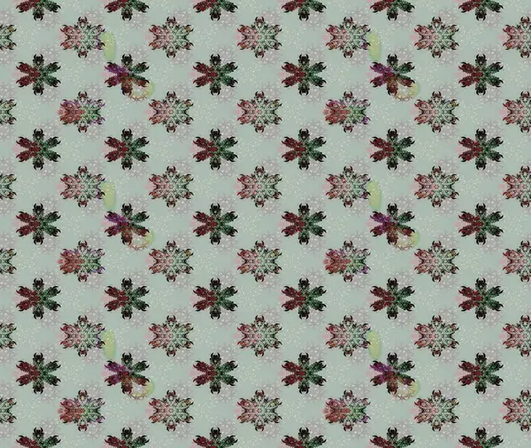 Gri renkli çiçekler. Hediye ambalaj kağıdı, tebrik kartları, posterler ve pankart tasarımı. Raster düz çiçek çizim deseni.