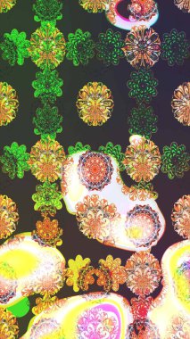 Küçük yeşil ve gri çiçeklerle oldukça eski bir besin torbası deseni. Tekstil, kumaş, kapaklar, duvar kağıtları, baskı, paket, koleksiyon defteri, örgü, dekupaj için çiçek arkaplanı..