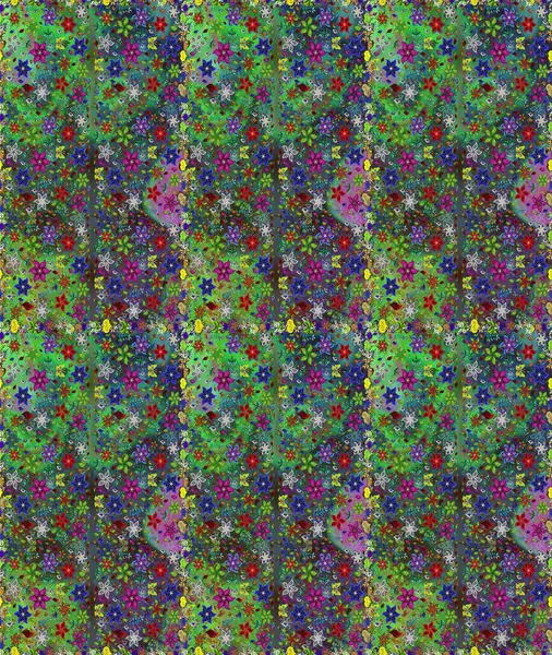 Çiçek desenli raster, yeşil çizgi grafik desenli soyut raster arkaplan. Modern stil dokusu.