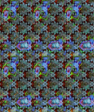 Düz Çiçek Elementleri Tasarımı. Raster Şirin kumaş deseni. Eskiz klasiği. Renkli Bahar Teması çizim şablonu.