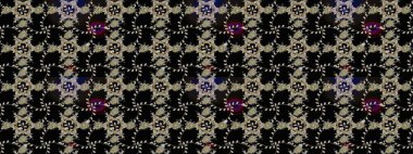 Çiçekli karalama şeklinde Raster çiçek deseni. Siyah renkli çiçekler. Nazik, narin çiçek arkaplanı.