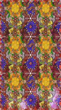 Güzel kumaş deseni. Güzel suluboya yaz çiçekleri deseni..