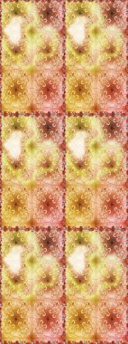 Kusursuz çiçek deseni duvar kâğıdı olarak kullanılabilir. Raster illüstrasyonu. Çiçekler bej ve sarı renklerde.