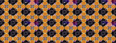 Çiçekli karalama şeklinde Raster çiçek deseni. Nazik, sevimli çiçek arkaplanı. Siyah renkte çiçekler.