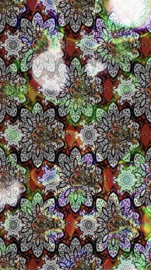 Küçük çiçekte güzel bir desen. Küçük renkli çiçekler. Robot resim. Çiçekli yaz çiçekleri. Moda baskıları için zarif bir şablon. Motley illüstrasyonu.