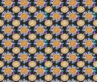 Güzel karalamalar çiçekler ile sorunsuz çiçek desenli. Raster resim. Güzel kumaş deseni. Sevimli çiçek desenli küçük çiçek.