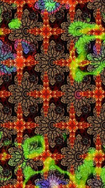 Chichi 'nin kumaş kalıbını çiz. Raster illüstrasyonu. Çiçek deseni. Düz Çiçek Elementleri Tasarımı. Renkli Bahar Teması çizim şablonu.