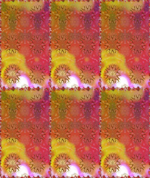 Güzel çiçek deseni. Renkli Bahar Temalı Kusursuz Arkaplan. Pembe ve turuncu renkli çiçekler. Düz Çiçek Elementleri Tasarımı.