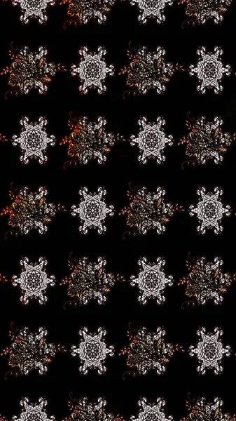 Siyah renkli çiçekler. Çizim çiçek deseni duvar kâğıdı olarak kullanılabilir. Raster illüstrasyonu.