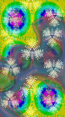 Poster ya da kapak için arka plan. Davetiye ve kartpostal tasarımı için dekoratif çiçek unsurları. Şirin, zarif çiçekler Raster illüstrasyonu. Tekstil için figür. Yapraklı çizim deseni.