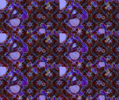 Mor renklerde. Anti-stres için soyut örnek sayfası. Raster illüstrasyonu.