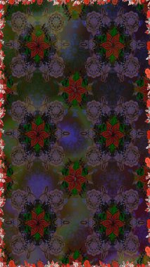 Raster 'ın taze dokusu. Klasik çiçek desenli. Yumuşak pamuk tasarımı. Yumuşak fayans. Paketleme, tekstil, duvar kağıdı için kusursuz çiçek arkaplanı.