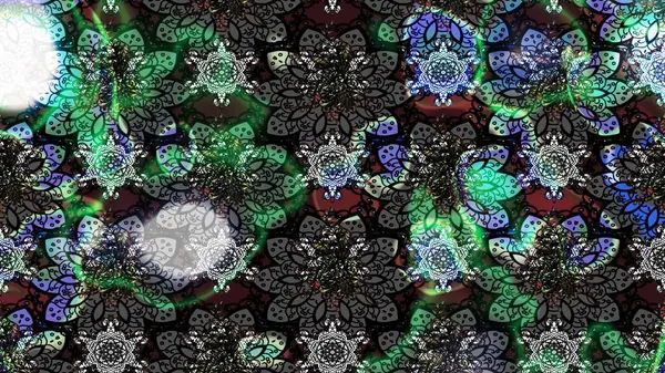 Renkli Bahar Teması eskiz kalıbı. Raster illüstrasyonundaki çiçek desenli çizim. Düz Çiçek Elementleri Tasarımı. Güzel kumaş deseni.