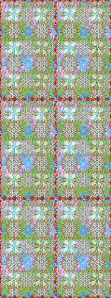 Raster illüstrasyonunda kusursuz çiçek deseni. Düz Çiçek Elementleri Tasarımı. Tarafsız renklerde çiçekler. Renkli Bahar Teması Kusursuz Arkaplan.