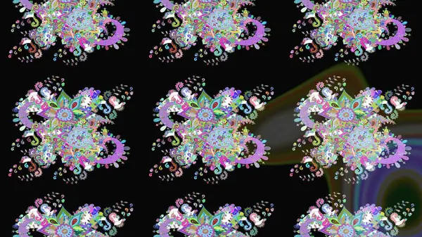 Tekstil, tebrik kartı, boyama kitabı, telefon kılıfı baskısı için kullanılabilir. Kızılderili desenli desenli desenli şal deseni. Etnik Mandala süsü. Raster Henna dövme stili.