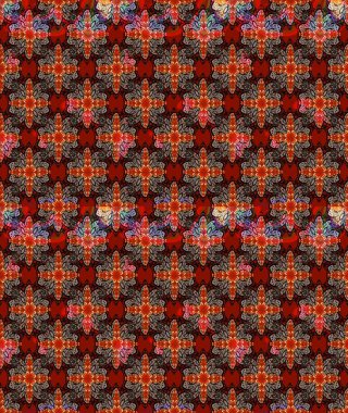 Sevimli çiçek raster deseni. Sketch Colour Spring Theme eskiz kalıbı. Düz Çiçek Elementleri Tasarımı. Kırmızı renkte çiçekler.