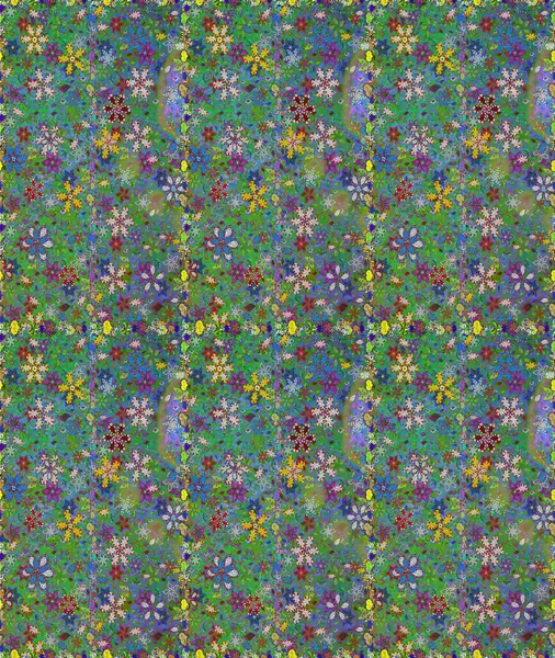 Çizgisiz desen. Raster Moda kumaş deseni. Şirin çiçekler..