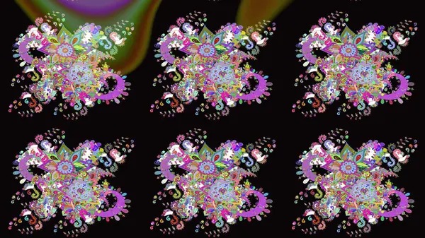 Ethnic Mandala ornament. Can be used for textile, greeting card, coloring book, phone case print. Indian floral paisley medallion pattern. Raster Henna tattoo style.