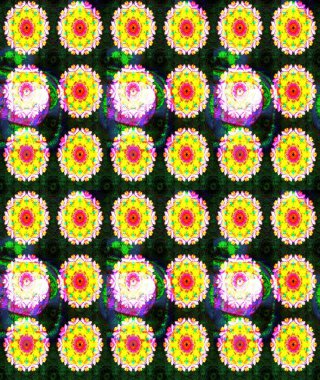 Güzel kumaş deseni. Çiçekler, dallar, bitkiler ve çiçekler. El çizimi. Raster illüstrasyonu.