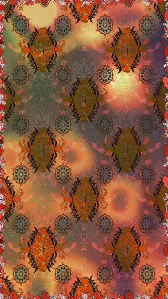 Çiçekleri, deniz kabukları, mandalaları ve suluboya efektleriyle donanma geçmişi. Kusursuz etnik tasarım. Yatak çarşafları, ceket, paket tasarımı, kumaş ve moda kavramları için tekstil baskısı.