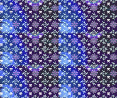 Raster deseni. Suluboya etkisi. Botanik kusursuz desen. Organik elementler.