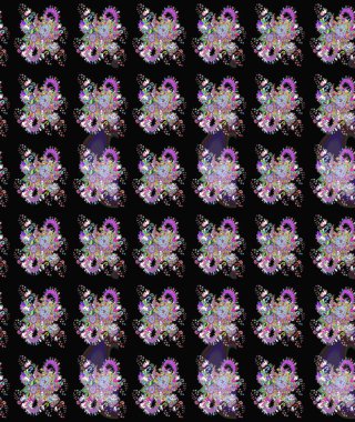 Raster illüstrasyonu. Modaya uygun kumaş deseni. Küçük çiçekteki sevimli çiçek deseni. Tony 'nin kumaş desenini çiz.