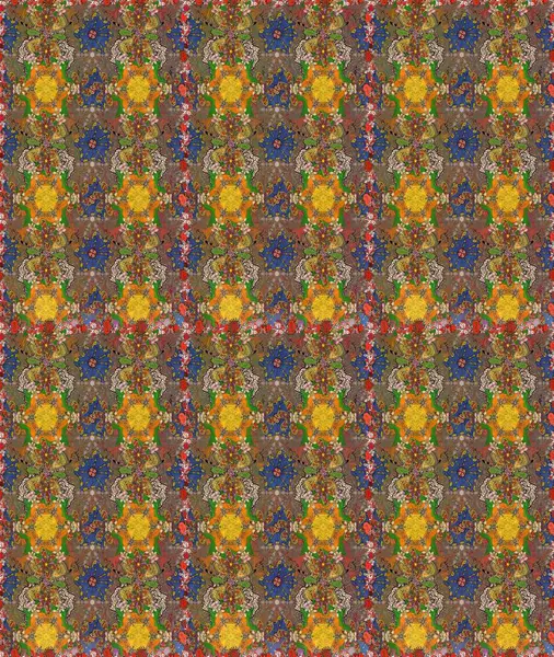 Kahverengi ve yeşil renklerde. Anti-stres için soyut örnek sayfası. Raster illüstrasyonu.