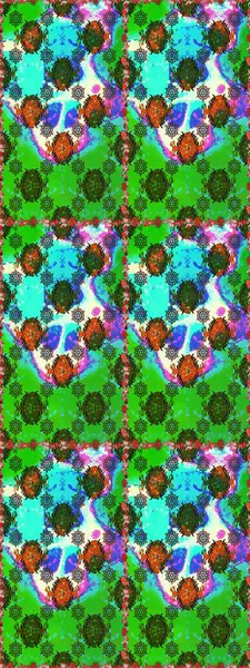 Küçük çiçekteki sevimli çiçek deseni. Soyut çiçek desensiz arkaplan. Raster deseni. Raster illüstrasyonu. Yeşil ve mavi renklerde.