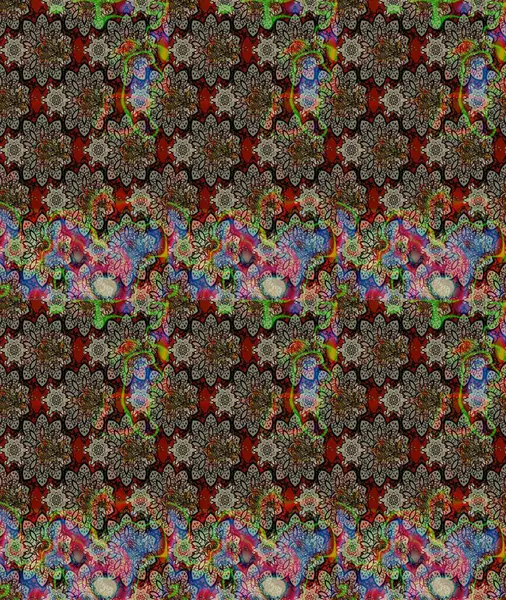 Raster illüstrasyonu. Çiçekli karalama şeklinde Raster çiçek deseni. Gri renkte yaz çiçekleri.