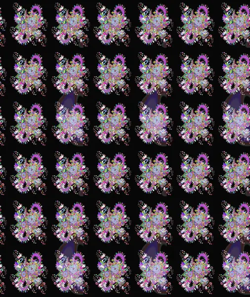 Raster illüstrasyonu. Modaya uygun kumaş deseni. Küçük çiçekteki sevimli çiçek deseni. Tony 'nin kumaş desenini çiz.