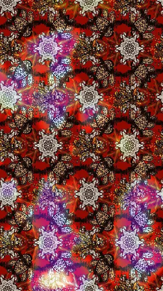 Moda baskıları için zarif bir şablon. Çiçekli bahar çiçekleri. Küçük renkli çiçekler. Küçük çiçekte güzel bir desen. Motley illüstrasyonu. Çizim.