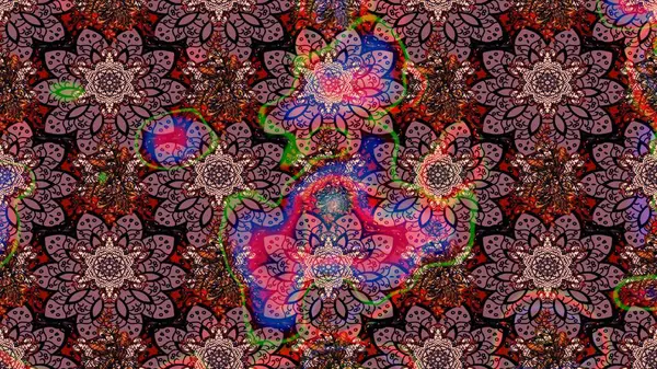 Vadinin pembe renkli çiçekleri. Raster çiçek desenleri çiziyor..