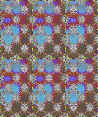 Kahverengi ve gri renkli çiçekler. Renkli kahverengi ve gri, pürüzsüz desen. Doodle tarzı. Tekstil ve kapak tasarımı için mükemmel. El çizimi pürüzsüz sonbahar çiçekleri deseni.