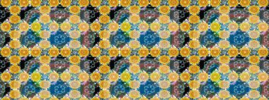 Sarı renkli çiçekler. Çiçek desenli eskiz, darbeler, sıçramalar, yaz çiçekleri. Raster illüstrasyonu.