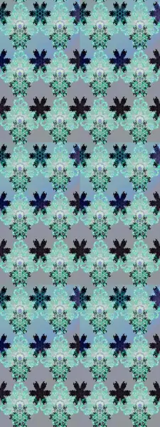 Raster illüstrasyonundaki çiçek desenli çizim. Mavi ve nötr renkte çiçekler.