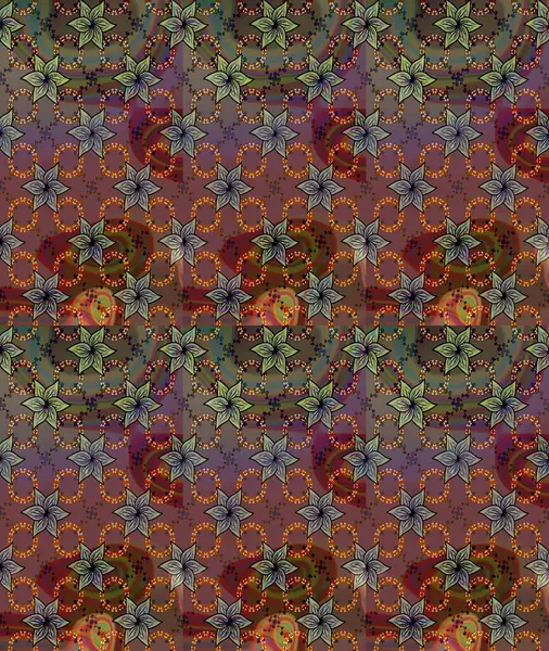 Kahverengi ve gri renklerde. Raster illüstrasyonu. Anti-stres için Raster soyut şablon sayfası.