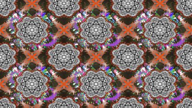 Moda arka planında parlak buketler. Raster illüstrasyonu. Kumaş, duvar kağıdı ve kağıt üzerine baskı yapmak için gelişen arka plan. Eski usul küçük çiçekli şirin bir eskiz deseni..