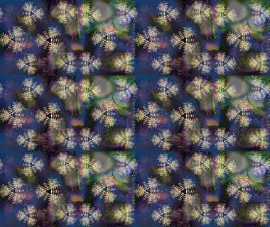 Raster illüstrasyonu. Gri renkli güzel bir tekstil. Suluboya çiçekli çiçek deseni.