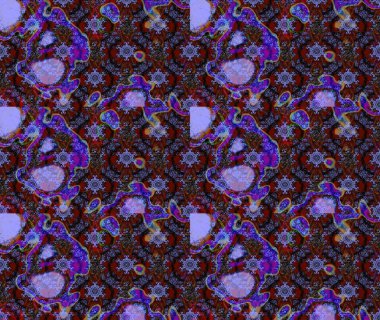 Mor renklerde. Anti-stres için soyut örnek sayfası. Raster illüstrasyonu.