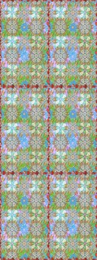 Raster illüstrasyonunda kusursuz çiçek deseni. Düz Çiçek Elementleri Tasarımı. Tarafsız renklerde çiçekler. Renkli Bahar Teması Kusursuz Arkaplan.