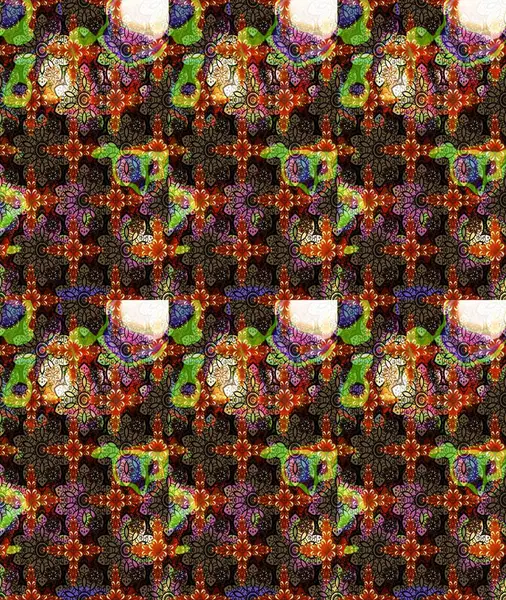 Kahverengi renkli çiçekler. Düz Çiçek Elementleri Tasarımı. Çiçekli eskiz çizimi. Renkli Yaz Teması çizim şablonu.