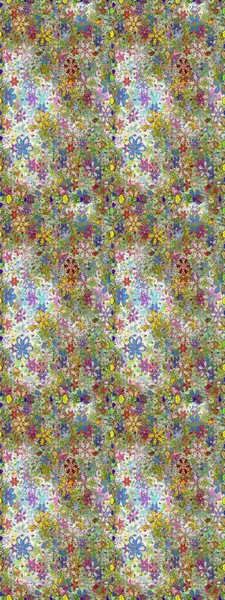 Arkaplan dokusu, duvar kağıdı, çiçek teması tarafsız ve yeşil renklerde. Soyut etnik raster kusursuz desen. Kabile sanatı boho baskısı, klasik çiçek arkaplanı.