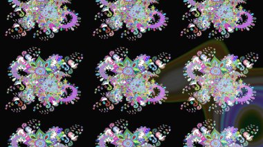 Tekstil, tebrik kartı, boyama kitabı, telefon kılıfı baskısı için kullanılabilir. Kızılderili desenli desenli desenli şal deseni. Etnik Mandala süsü. Raster Henna dövme stili.