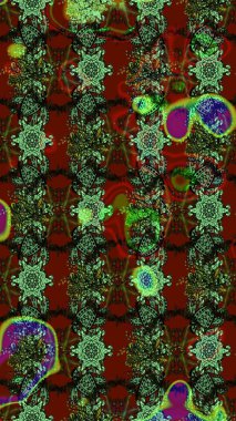 Düz Çiçek Elementleri Tasarımı. Renkli Bahar Teması eskiz kalıbı. Çiçek desenli eskiz, yaz çiçekleri. Yeşil renkte çiçekler.