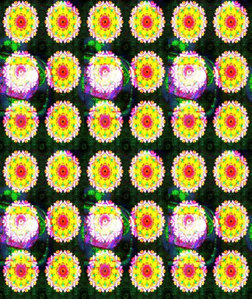 Güzel kumaş deseni. Çiçekler, dallar, bitkiler ve çiçekler. El çizimi. Raster illüstrasyonu.