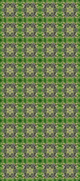 El yapımı dekoratif çerçeve, albüm kapağı, tebrik kartı, klasik Art deco tarzı. Altın karalama fantezi yapraklarından Raster soyut çiçek çelengi ve yeşil, gri ve bej renkli bir çiçek.